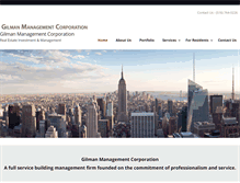 Tablet Screenshot of gilmanmanagement.com